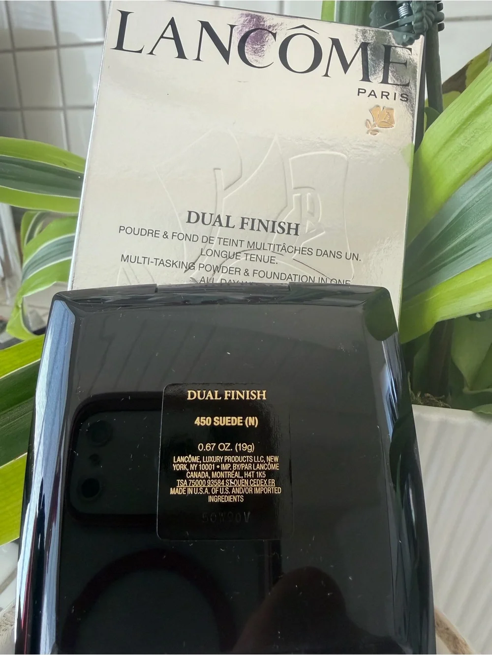 Lancôme Dual Finish Powder & Foundation Compact - Brown Cream 450 suede(N)